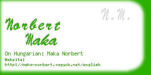 norbert maka business card